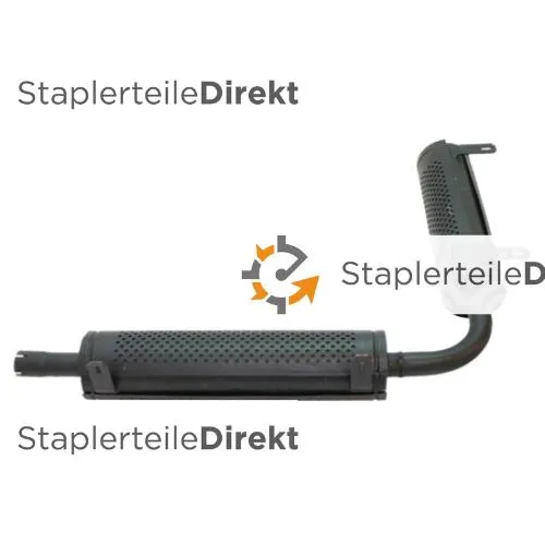 Auspuffrohr / Schalldämpfer für Balkancar - Länge 495 mm
