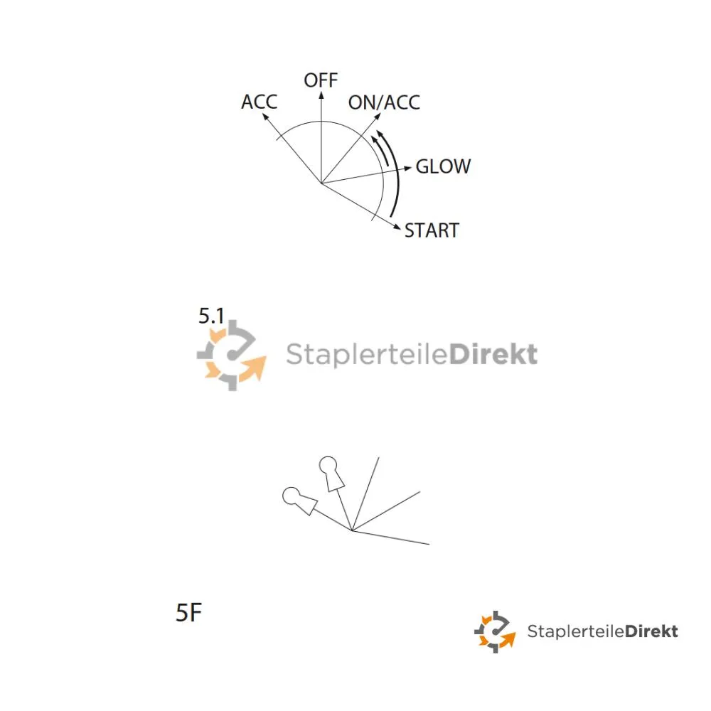 Zündschloss für JLG (12 Pin, 5 Stellungen)