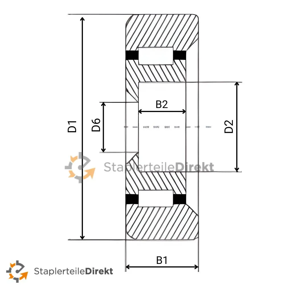 Mastrolle für Linde H12 H16 H18 BR 350-01 (0009249513)