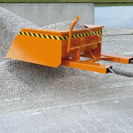 Schaufel mit geschlossenen Stapler-Einfahrtaschen und Kranösen, 3000 kg, 1000 Liter reinorange