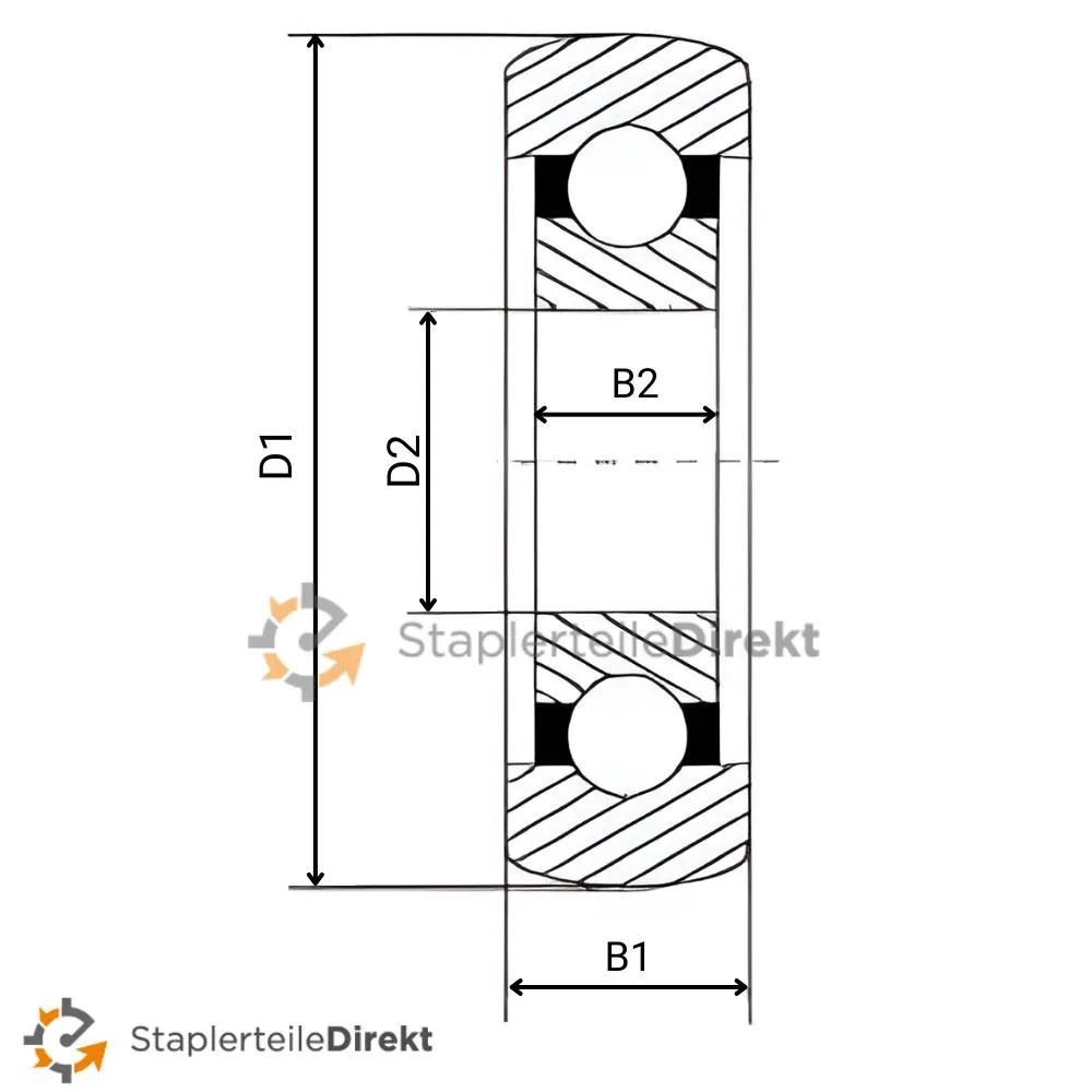 Mastrolle für Linde H50 H60 H70 BR 320 (0009249427)