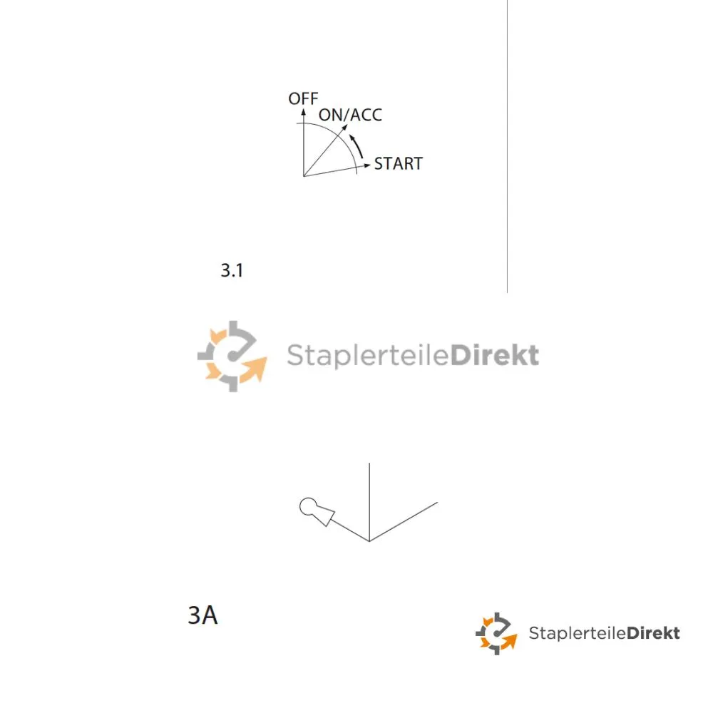 Zündschloss für Caterpillar (5 Pin, 3 Stellungen)