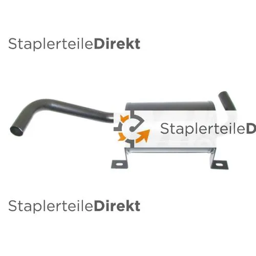 Auspuffrohr / Schalldämpfer für Komatsu - Länge 300 mm