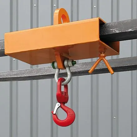 Lasthaken Stapler-Aufsatz für 1 Zinken, 1000 kg,  reinorange