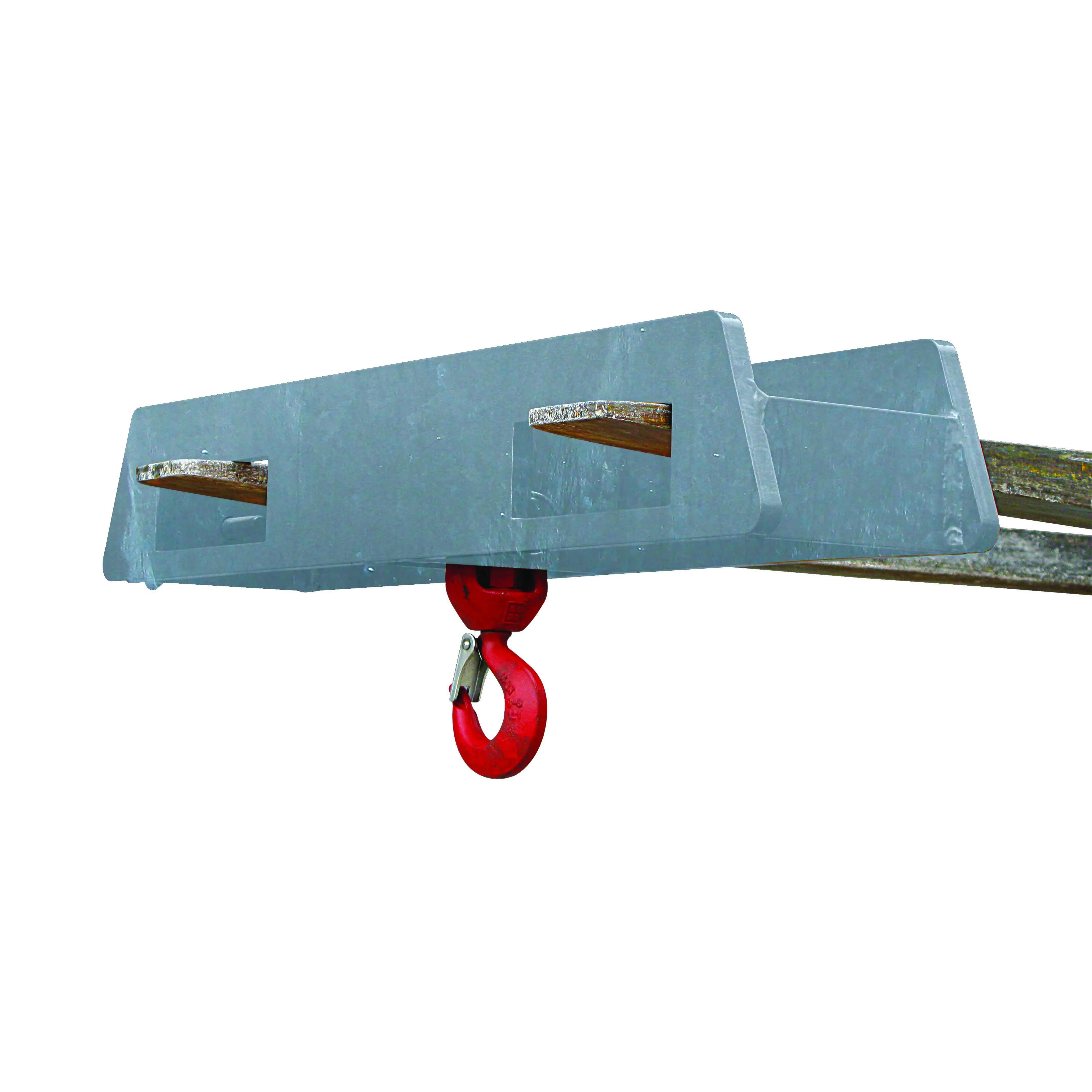 Lasthaken Stapler-Aufsatz über zwei Gabelzinken, 2500 kg, feuerverzinkt