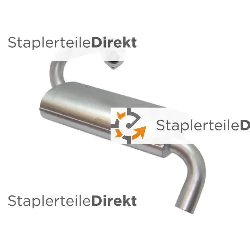 Auspuffrohr / Schalldämpfer für Jcb - Länge 500 mm