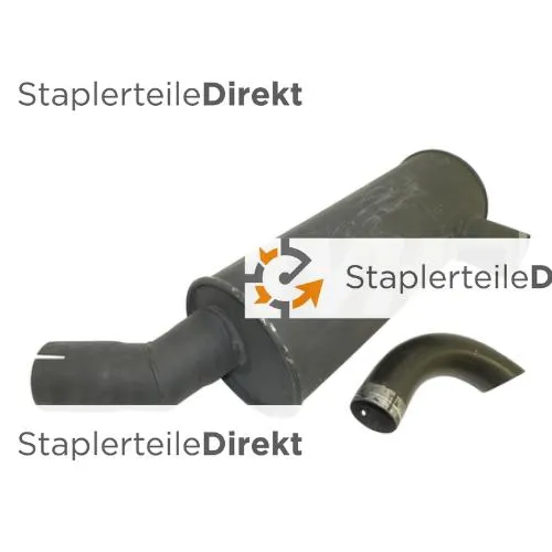 Auspuffrohr / Schalldämpfer für Clark-Samsung - Länge 415 mm