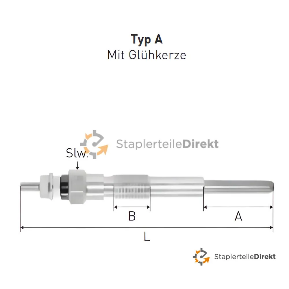Glühkerze für Genie 11 V Länge 76 mm SW 10
