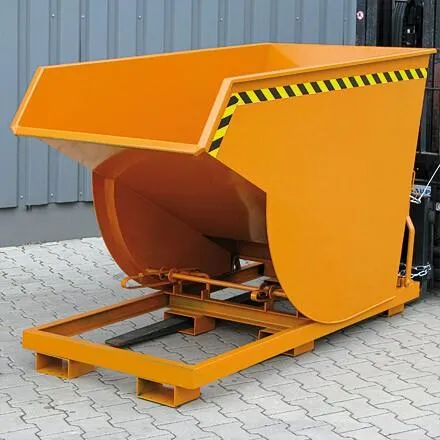 Kippbehälter in hoher Bauhöhe, 3000 kg, 1500 Liter, reinorange