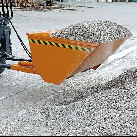 Ladeschaufel mit hydraulischer Kippvorrichtung, 2000 kg, 1000 Liter reinorange