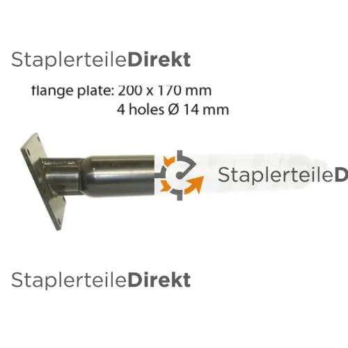 Auspuffrohr / Schalldämpfer für Jungheinrich-Steinbock - Länge 635 mm