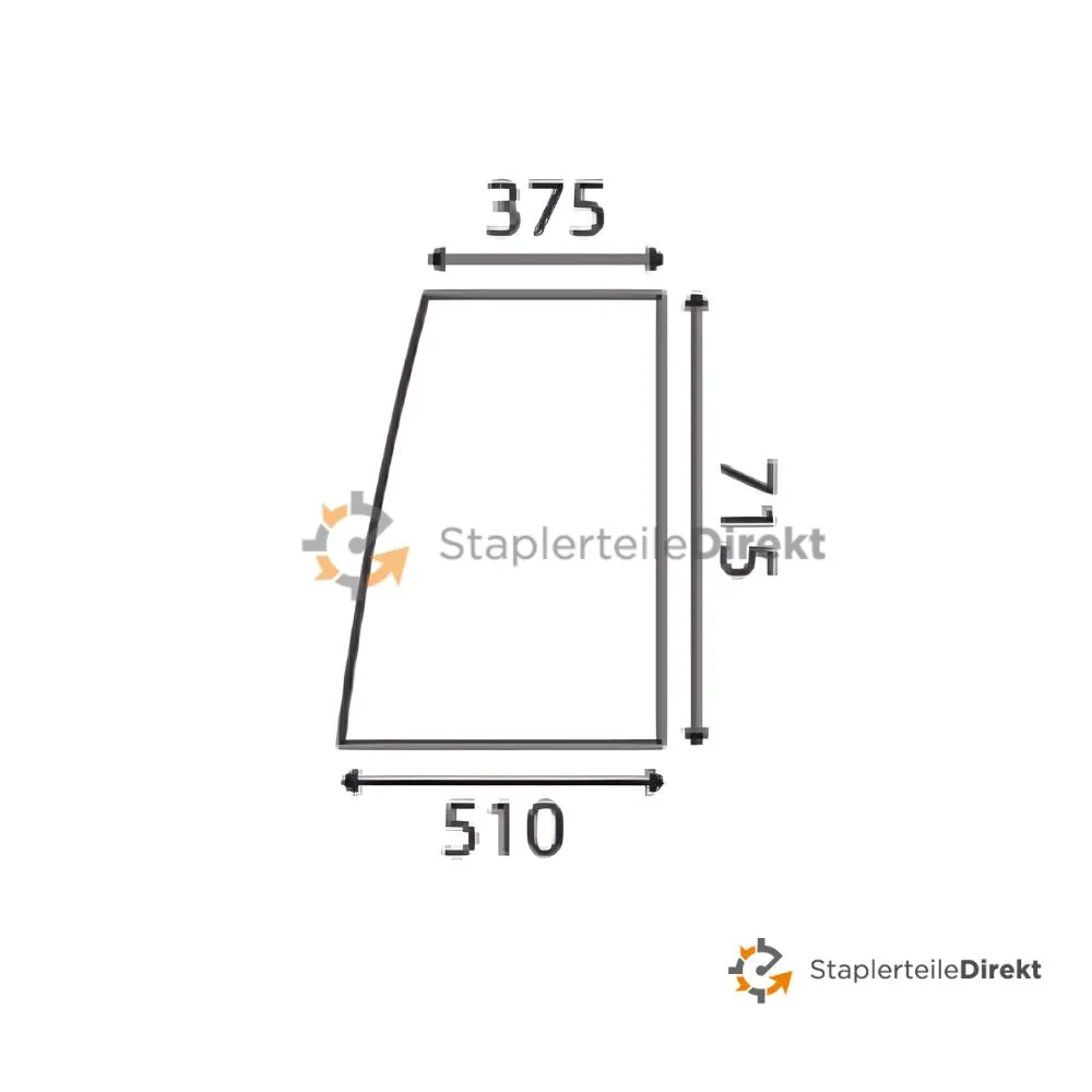 Seitenscheibe linke Tür oben für Kubota KX91.2