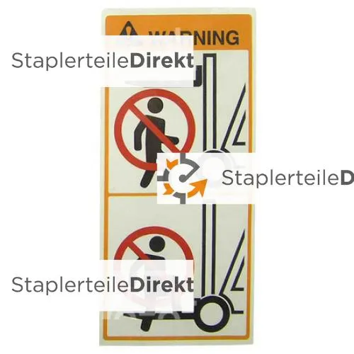 Nicht unter den Gabeln stehen Aufkleber