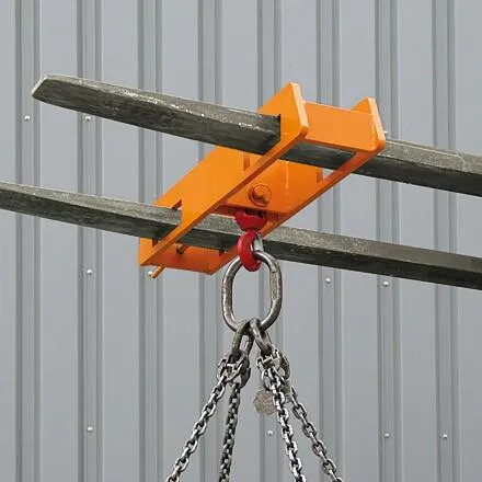 Lasthaken Stapler-Aufsatz über zwei Gabelzinken, 5000 kg, anthrazitgrau