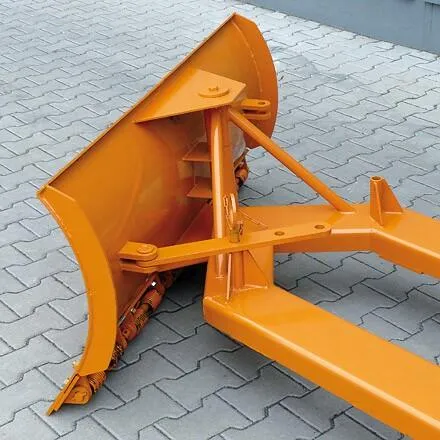 Schneeschieber, Schildbreite 2400 mm,  reinorange, gummi