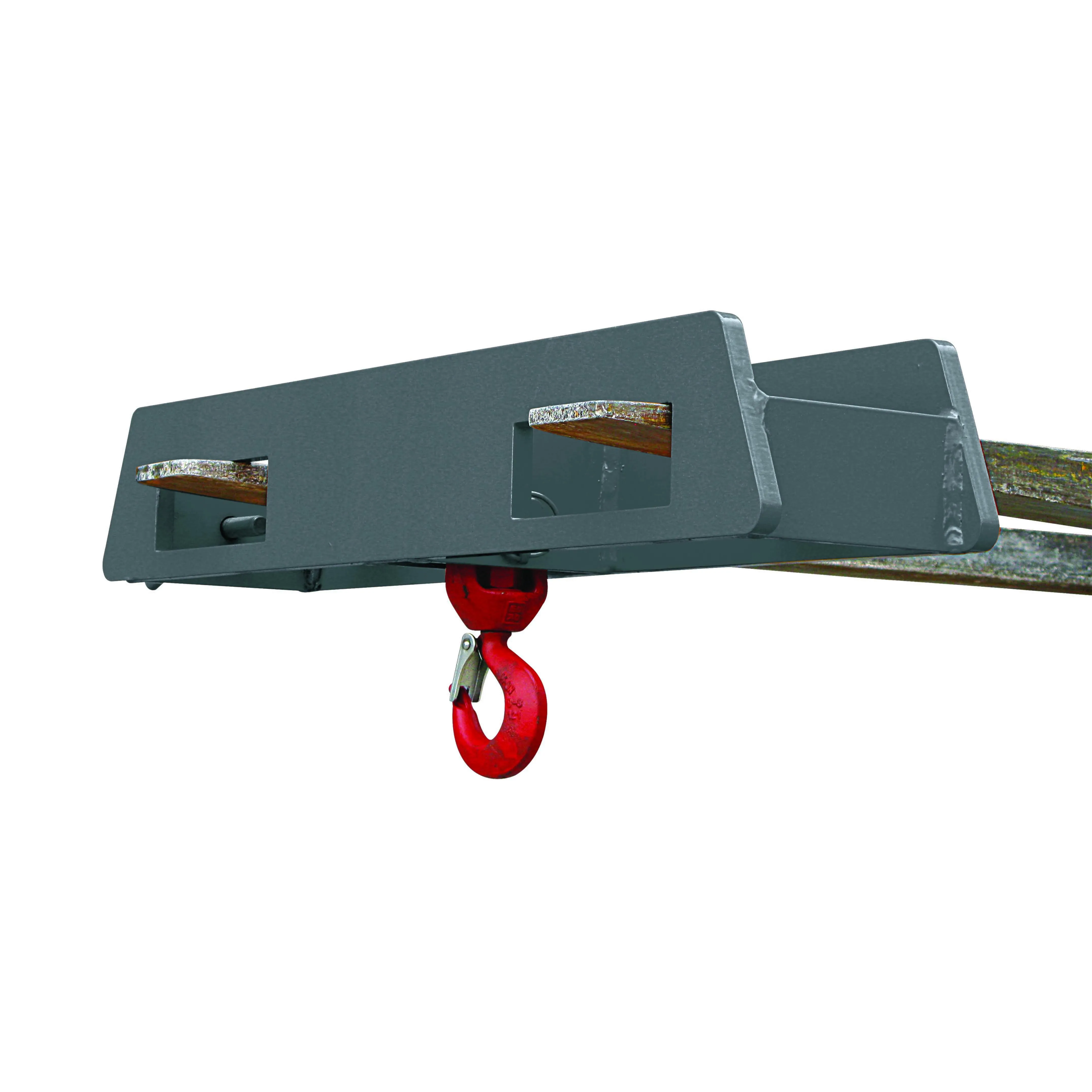 Lasthaken Stapler-Aufsatz über zwei Gabelzinken, 5000 kg, anthrazitgrau