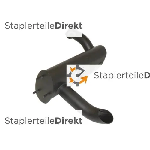 Auspuffrohr / Schalldämpfer für Jcb - Länge 445 mm