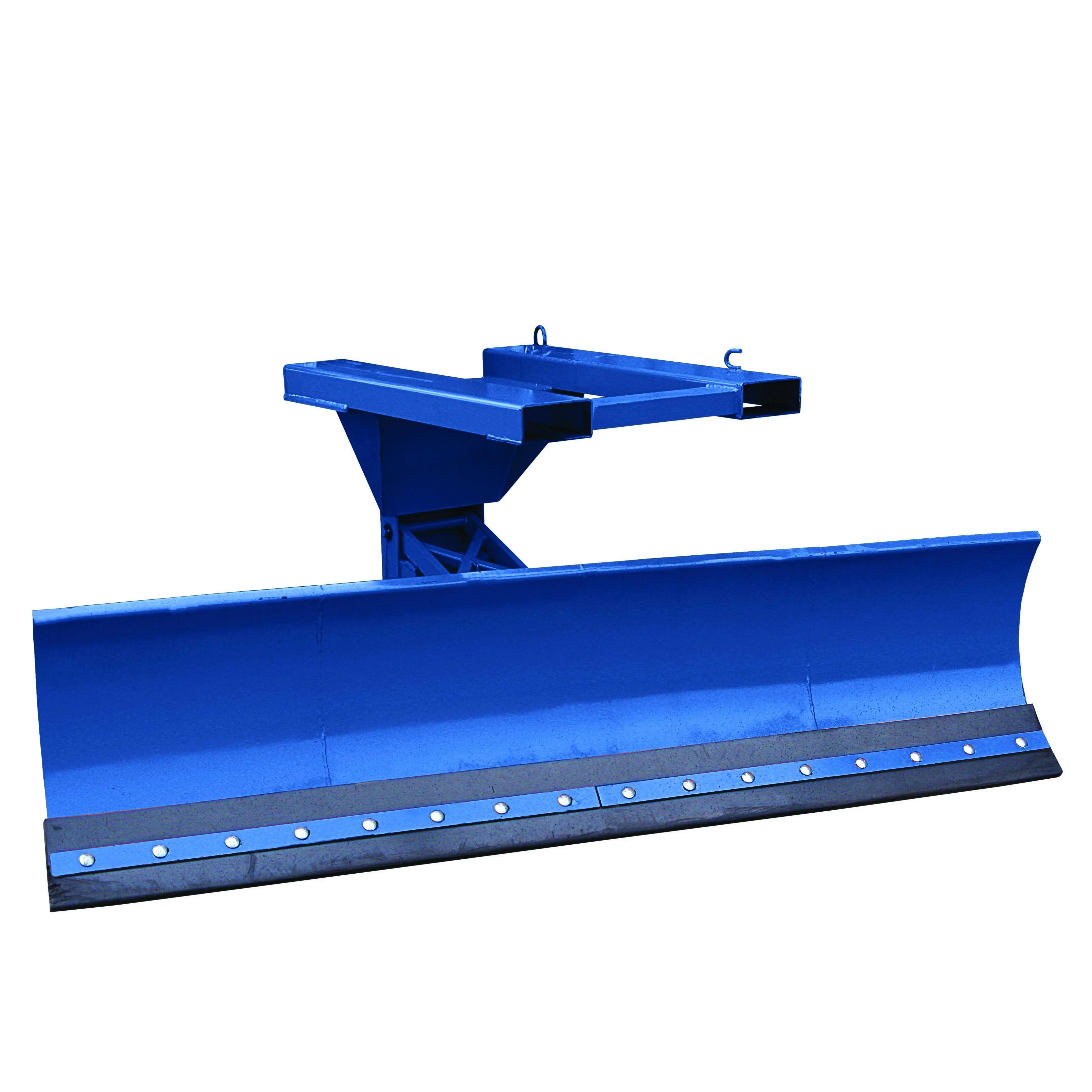 Schneepflug mit Niveauausgleich, Einfahrtasche oben Schildbreite 2100 mm enzianblau, stahl