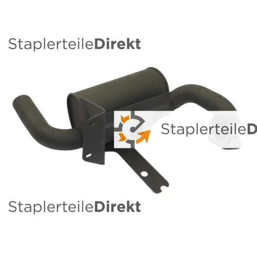 Auspuffrohr / Schalldämpfer für Jcb - Länge 355 mm
