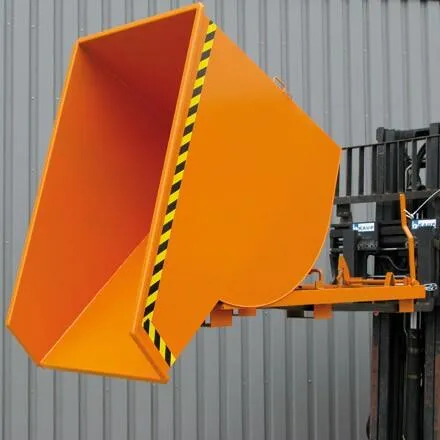 Kippbehälter in hoher Bauhöhe, 3000 kg, 1500 Liter, reinorange