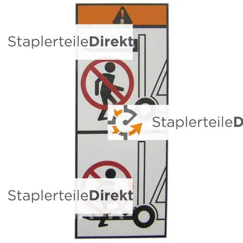 Nicht unter den Gabeln stehen Aufkleber
