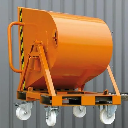 Kippmulde 2-seitig kippbar, von 4 Seiten anfahrbar, 500 kg, 600 Liter enzianblau