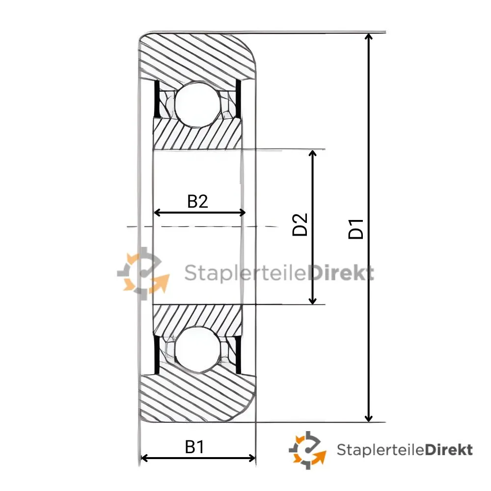 Mastrolle für Linde H50 H60 H70 H80 BR 353-03 (0009249462)