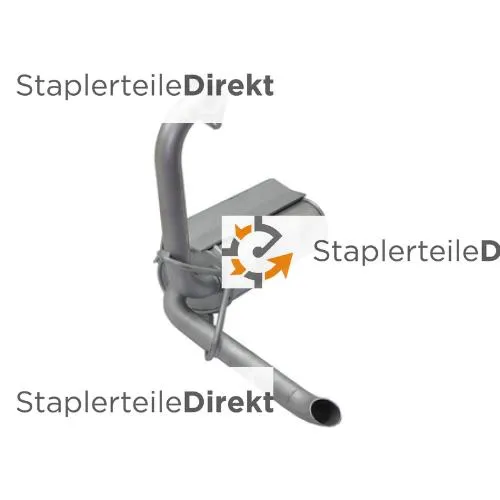 Auspuffrohr / Schalldämpfer für Jcb - Länge 305 mm