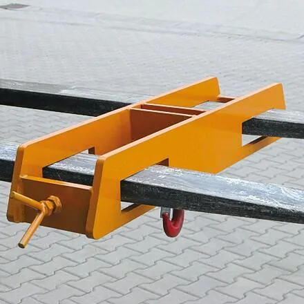 Lasthaken Stapler-Aufsatz über zwei Gabelzinken, 5000 kg, enzianblau