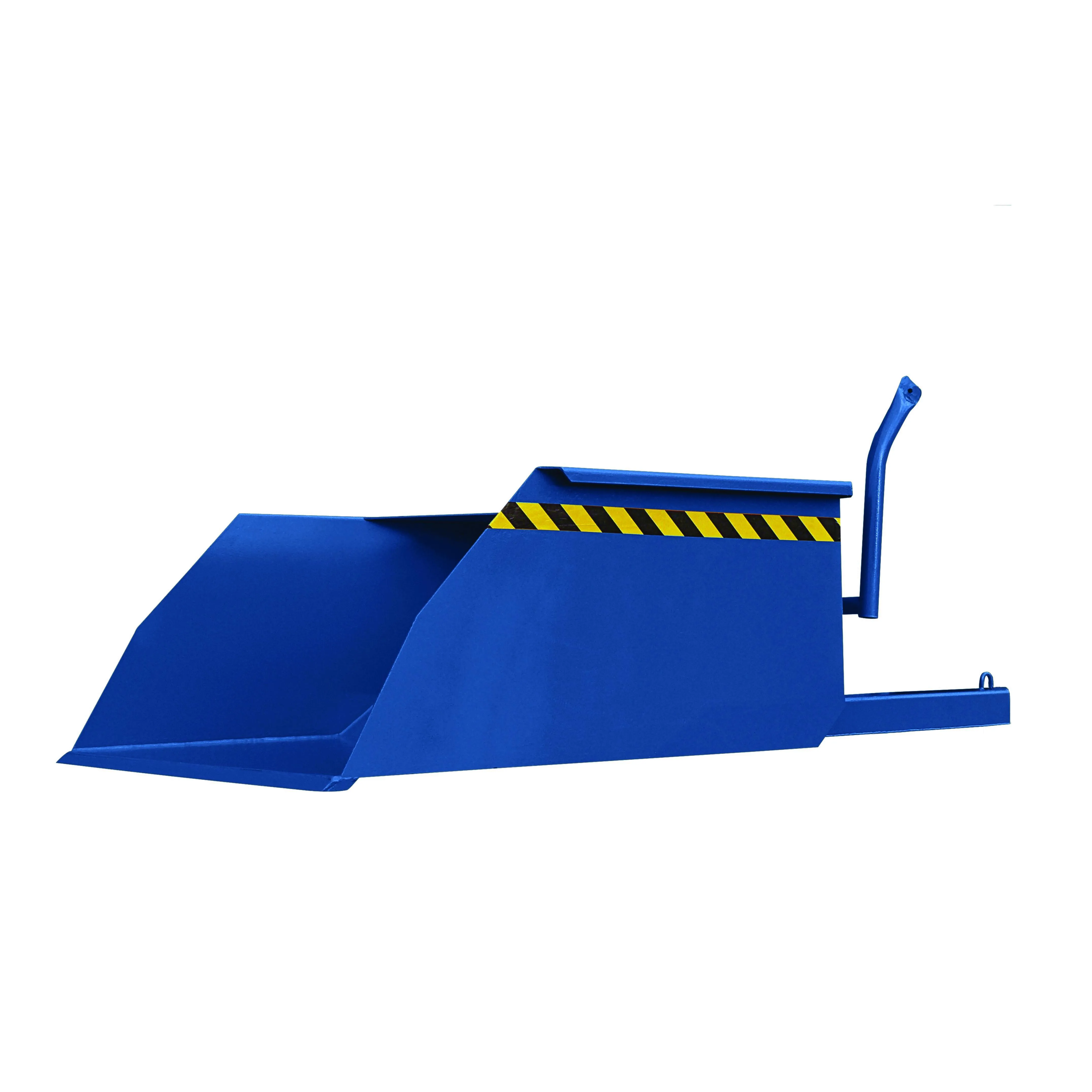 Schaufel mit geschlossenen Stapler-Einfahrtaschen und Kranösen, 4000 kg, 2000 Liter enzianblau