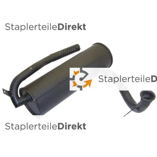 Auspuffrohr / Schalldämpfer für Clark-Samsung - Länge 510 mm