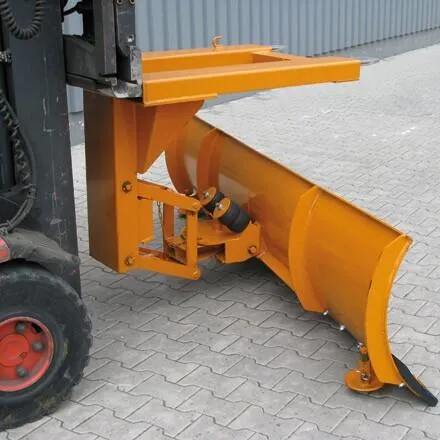 Schneepflug mit Niveauausgleich, Einfahrtasche oben Schildbreite 2100 mm enzianblau, stahl