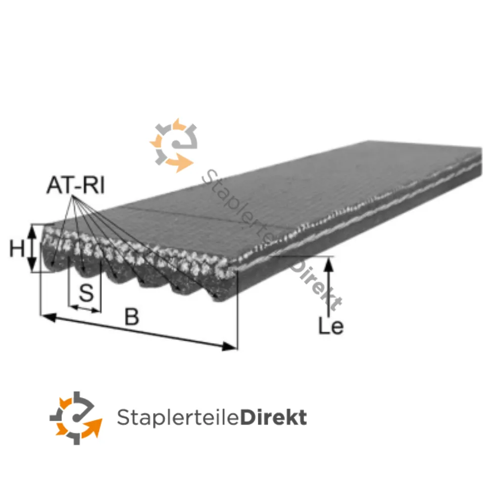 Treibriemen PJ Länge 836 mm Breite 23,5 mm - 10 Rippen