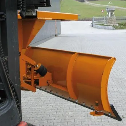 Schneepflug mit Niveauausgleich, Einfahrtasche unten Schildbreite 1800 mm enzianblau, fks