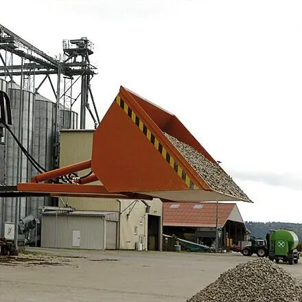 Ladeschaufel mit hydraulischer Kippvorrichtung, 1600 kg, 800 Liter reinorange